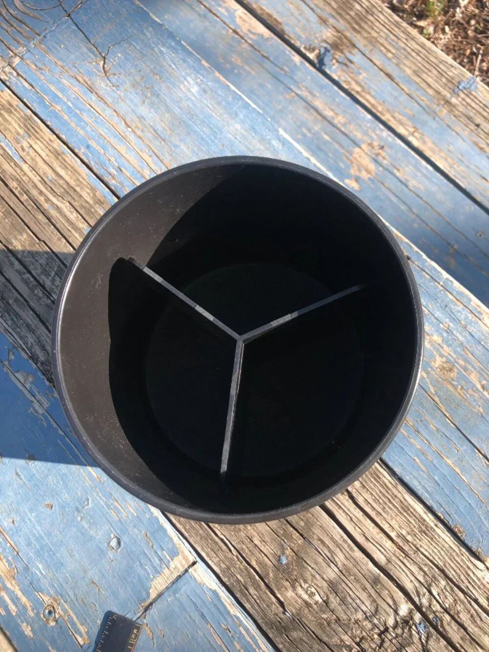 Cooler Kitchen Plastic Rotating Utensil Holder Crock, Large, Black
